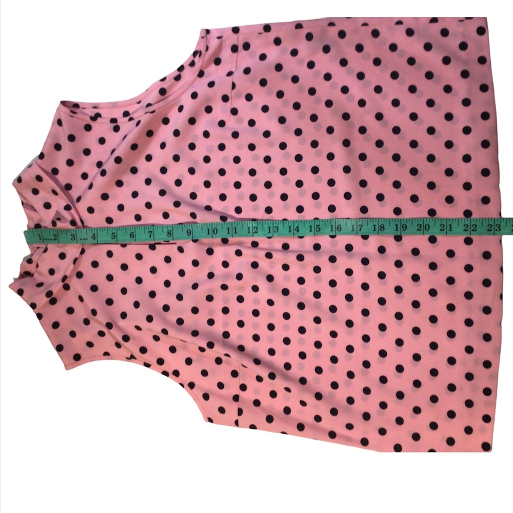 Kasper Polka Dot High Neck Sleeveless Blouse size 12 - Picture 13 of 15